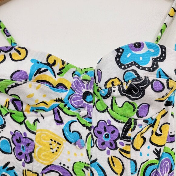 Mirror Palais 90's Swirl Bustier Top Small - Picture 3 of 11